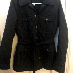 J. Crew quilted down coat- Size Small